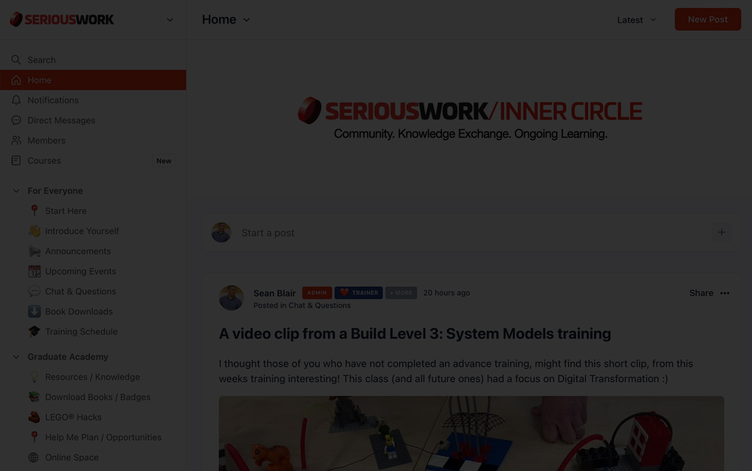 Join the SERIOUSWORK LEGO Serious Play Community